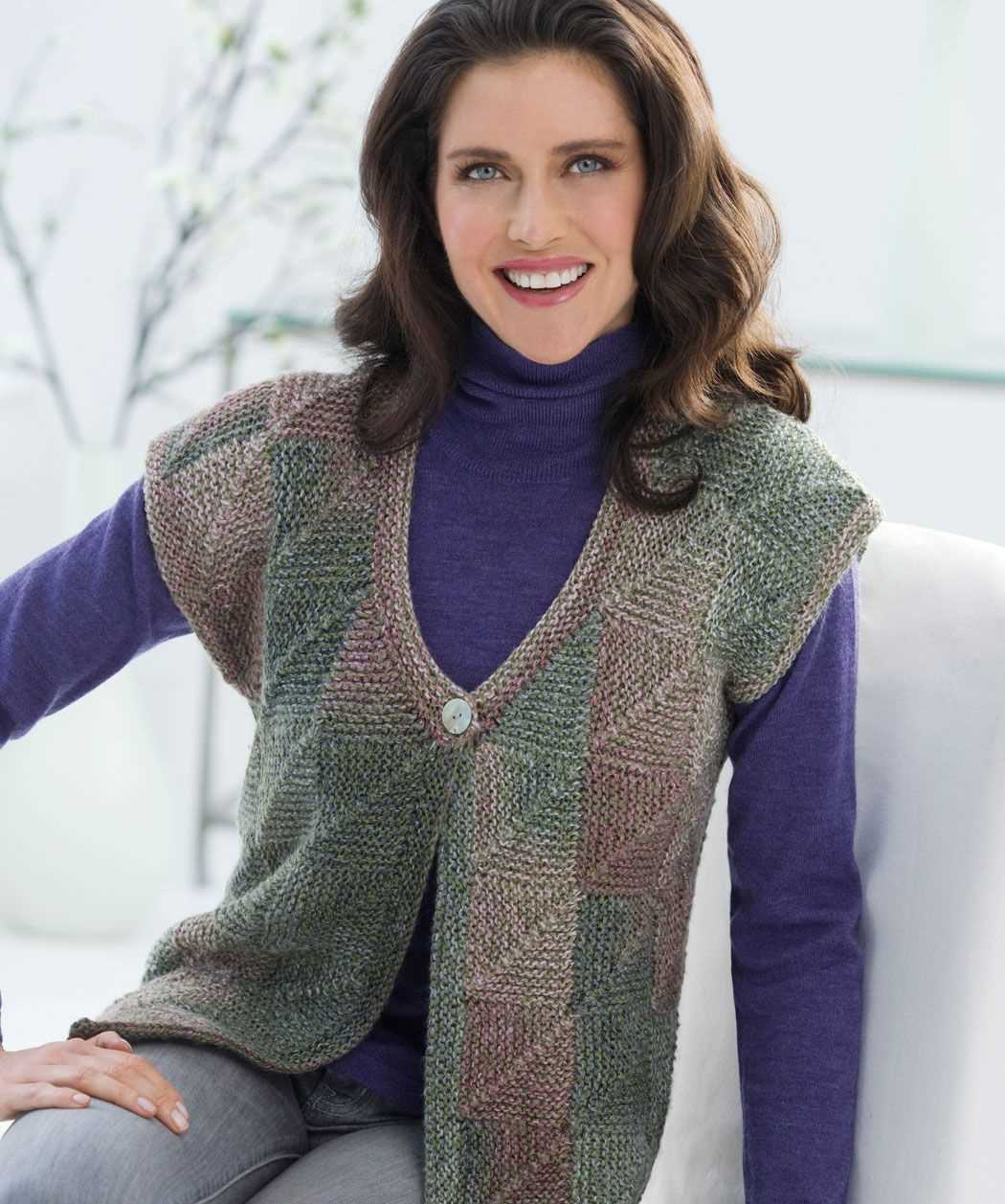 Free knit vest pattern womens
