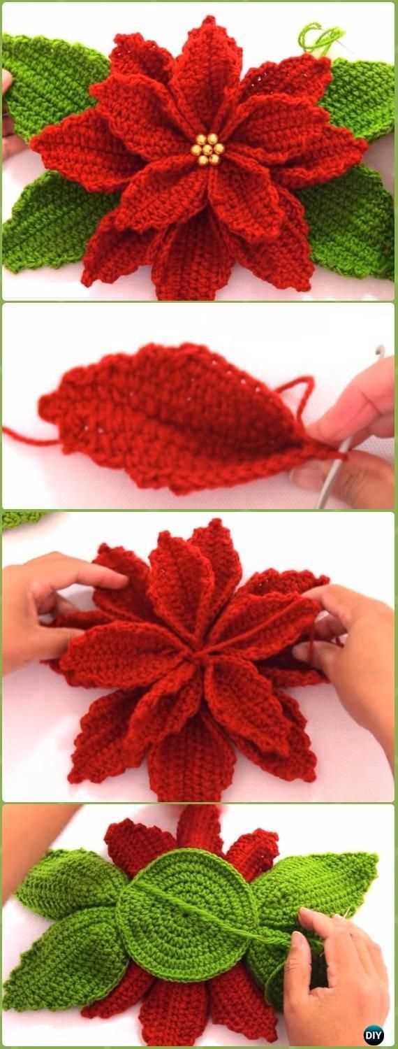 Poinsettia knitting pattern