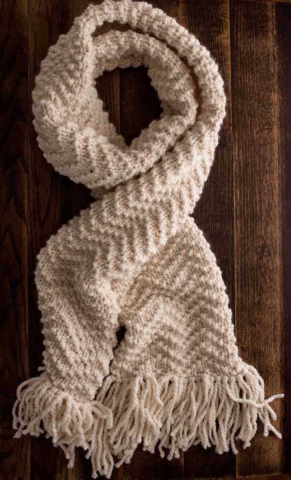 Chevron knit scarf pattern