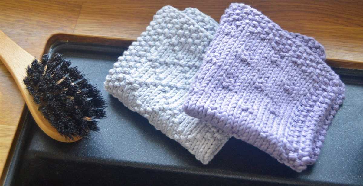 Diamond brocade knit dishcloth pattern
