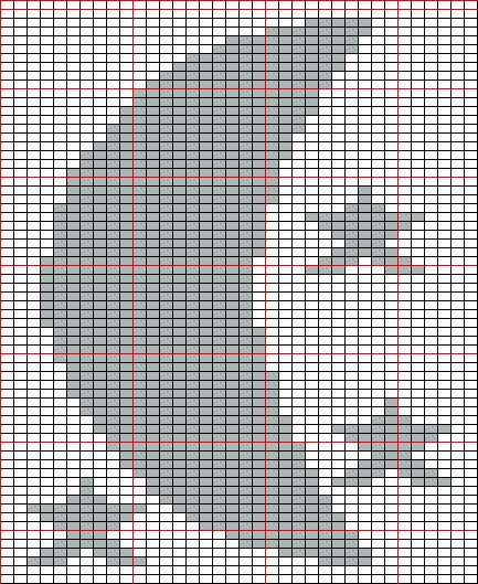 Knitted moon pattern