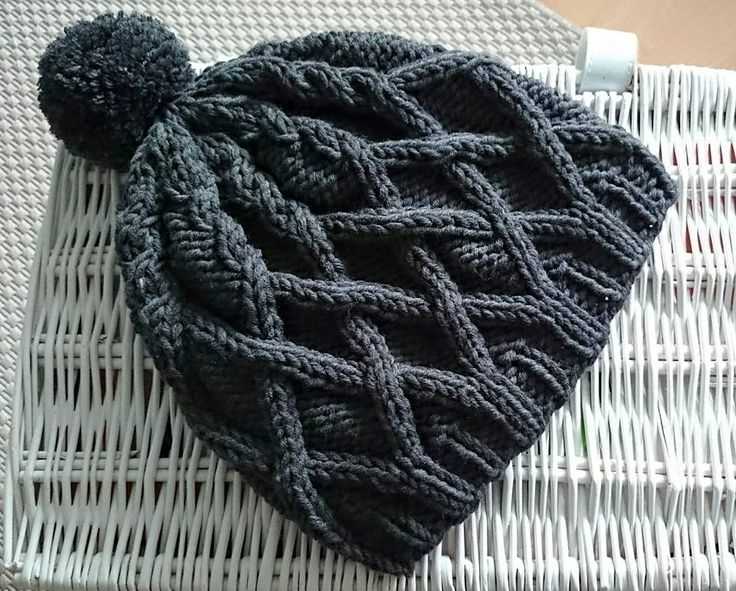Knit cable hat pattern