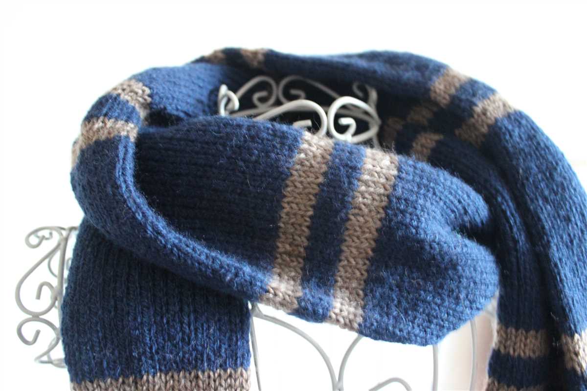 Hogwarts house scarf knitting pattern