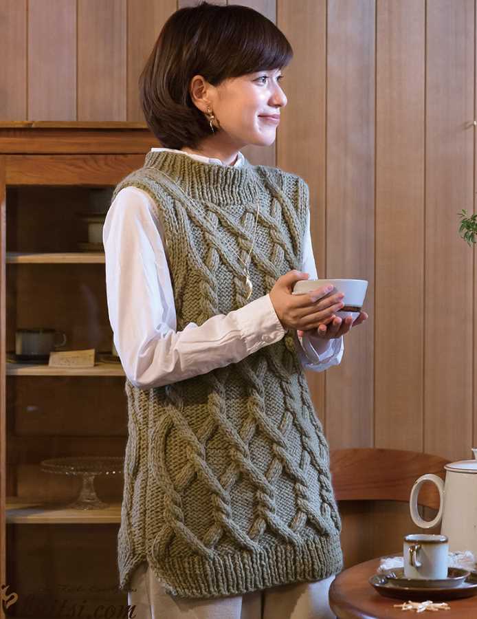 Free knit vest pattern womens