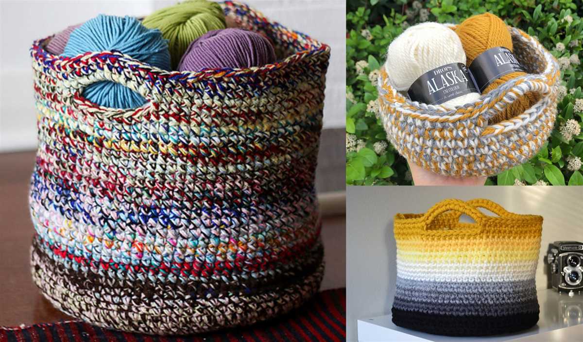 Knitted basket free pattern