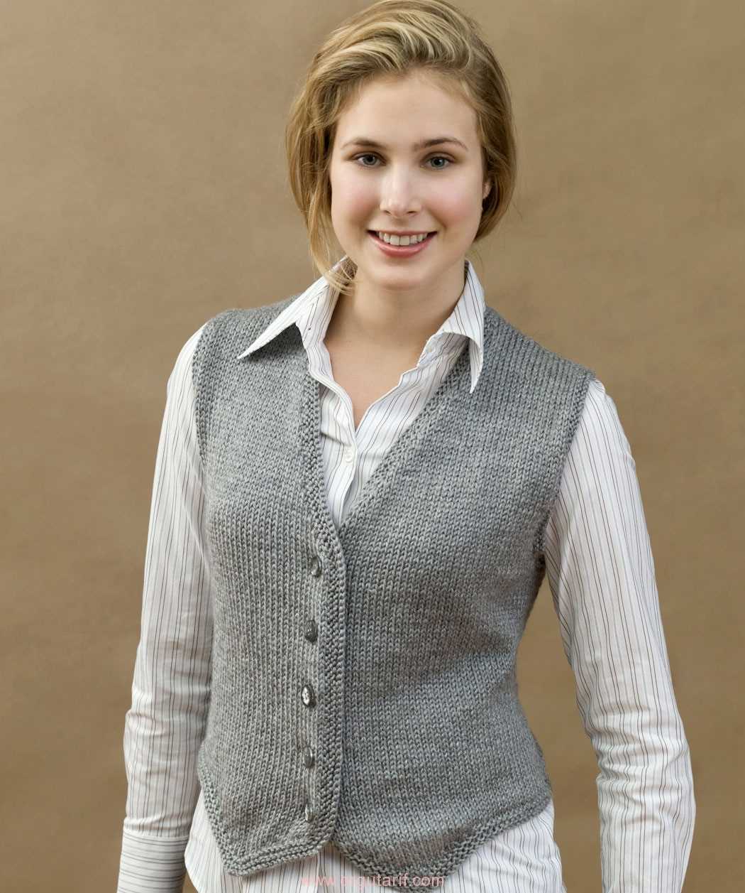 Free knit vest pattern womens