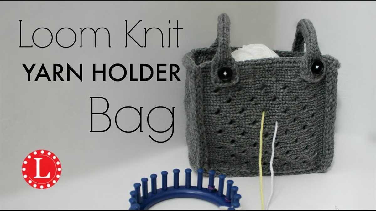 Loom knit market bag pattern