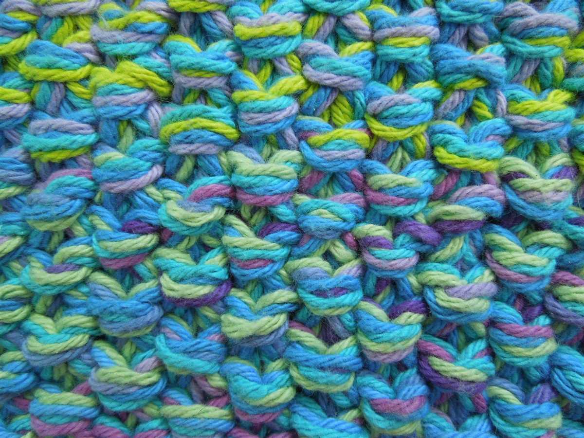 Knitting patterns using hemp yarn