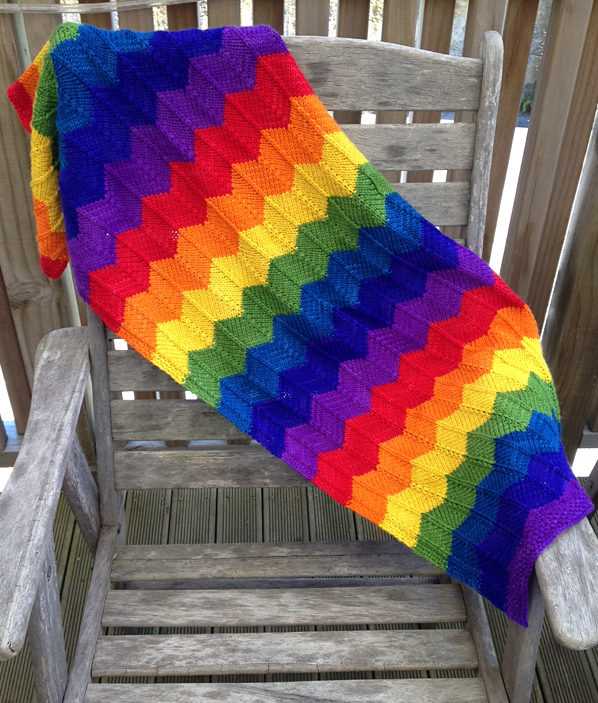 Rainbow scarf knitting pattern free