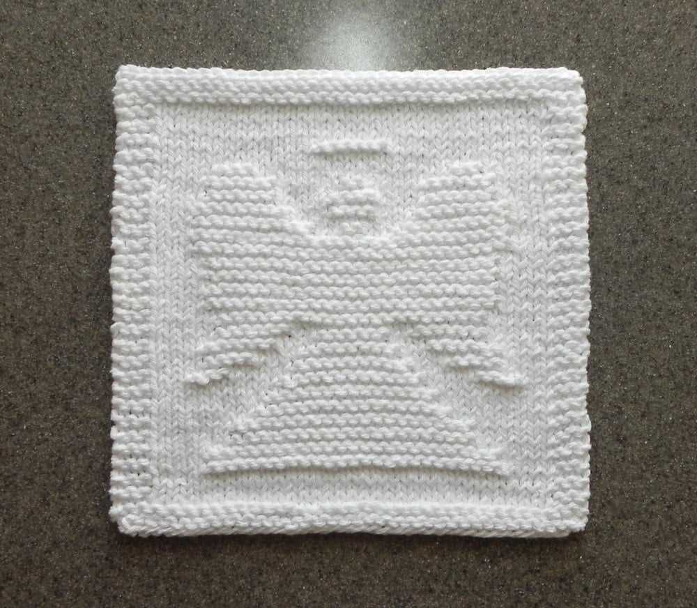 Diamond brocade knit dishcloth pattern