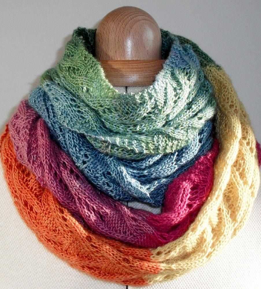 Rainbow scarf knitting pattern free