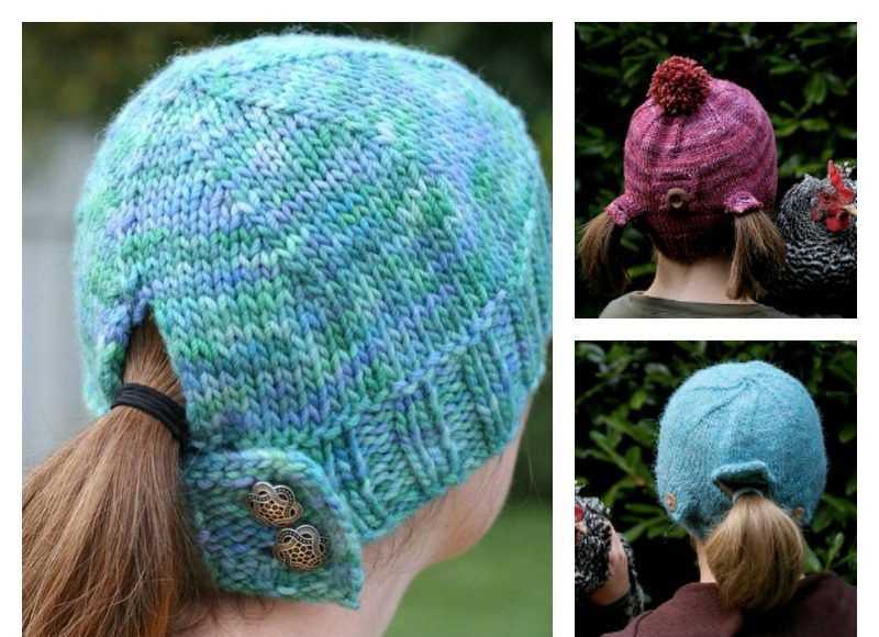 Ponytail hat knit pattern