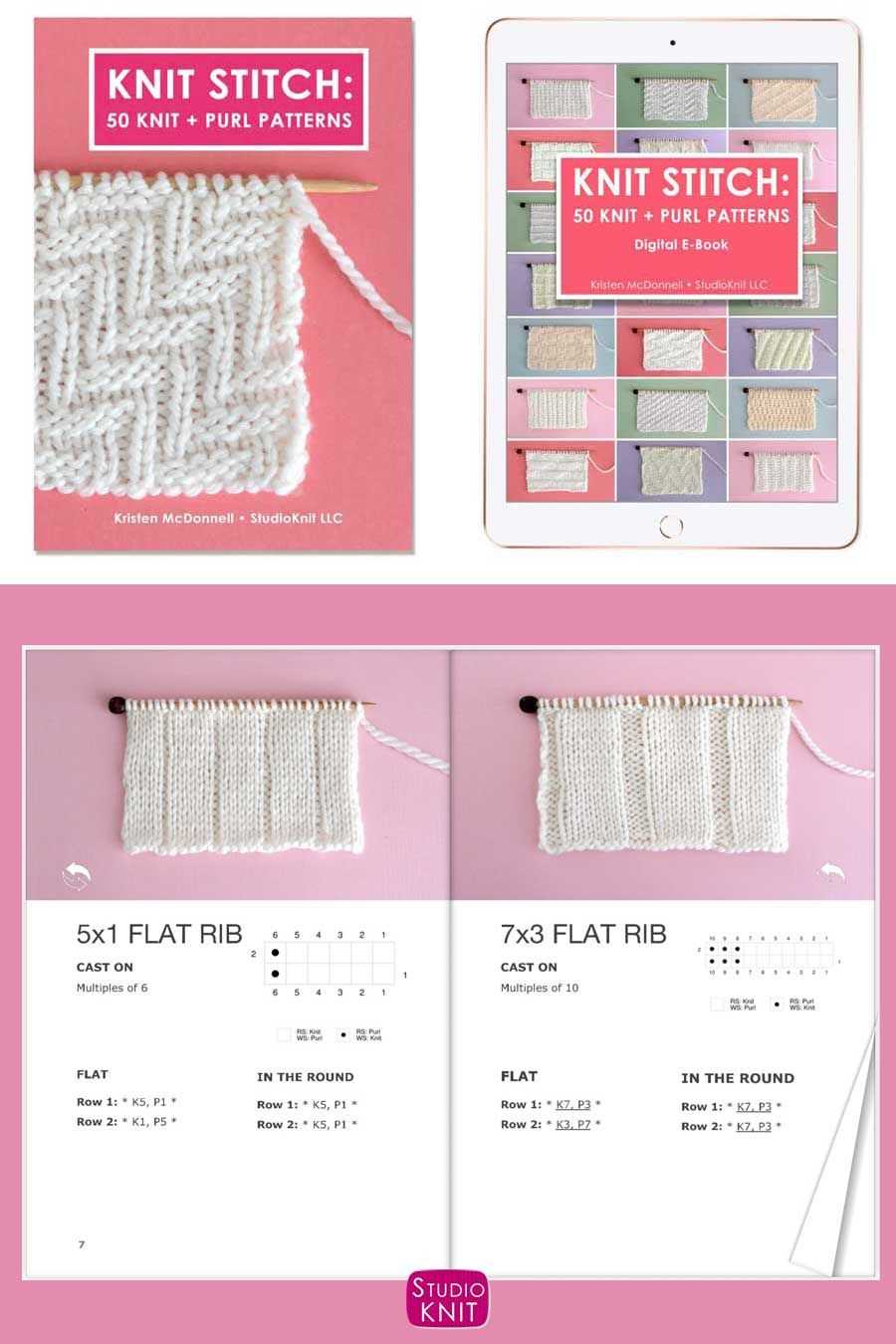 Knit 1 purl 2 pattern