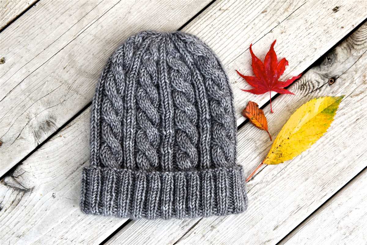 Knit cable hat pattern