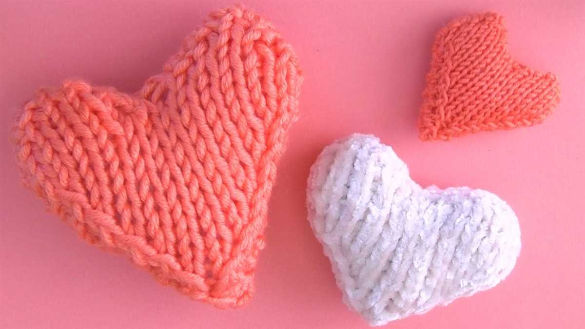 Knit hearts pattern