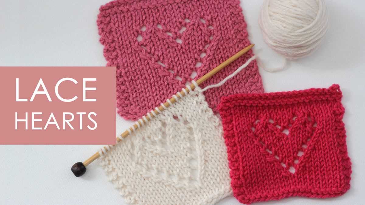 Knit hearts pattern