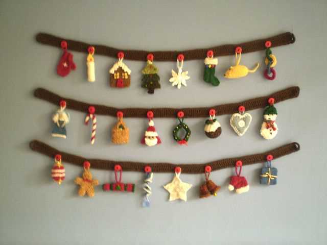 Knitted advent calendar pattern