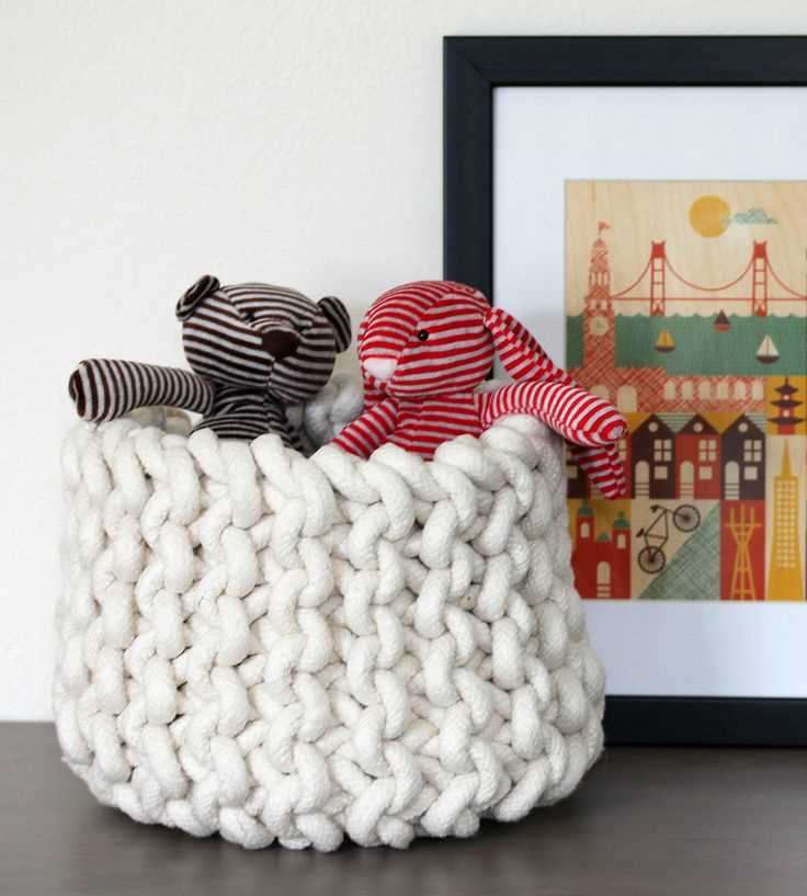 Knitted basket free pattern
