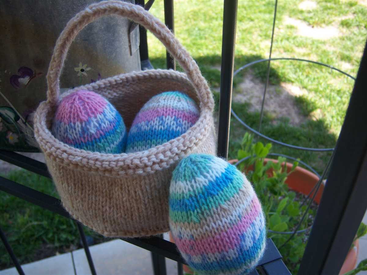 Knitted basket free pattern
