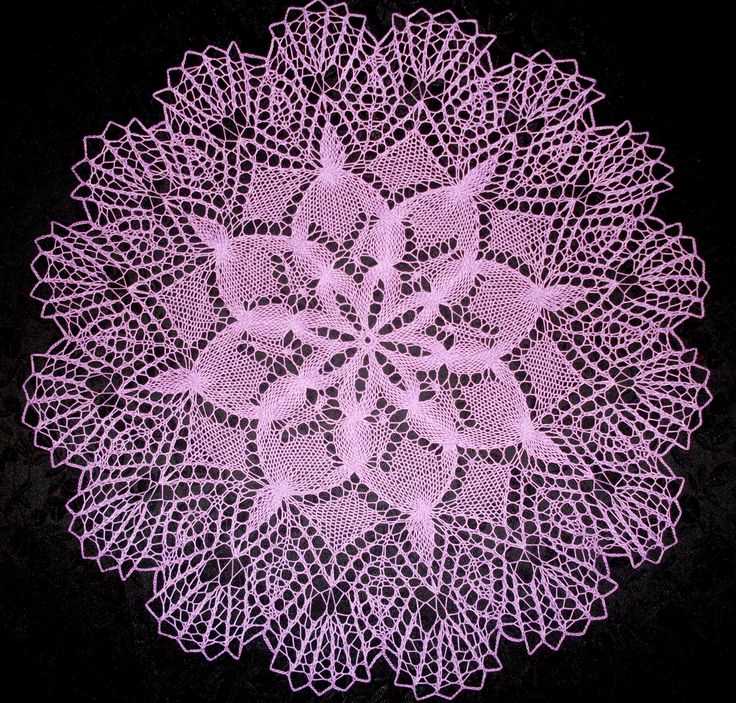 Knitted lace doily patterns