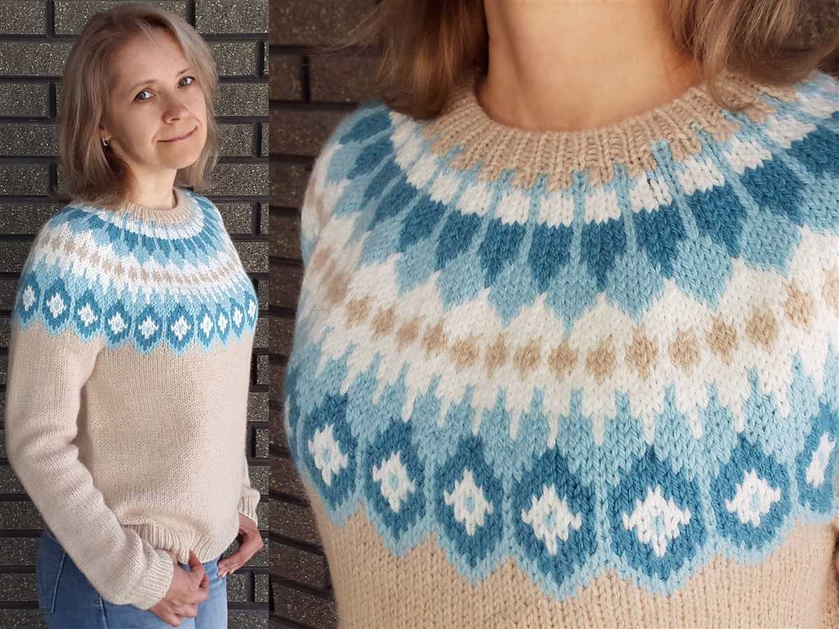 Knitted raglan sleeve pattern