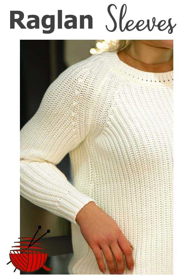 Knitted raglan sleeve pattern