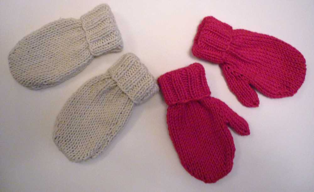 Knitting pattern for childrens mittens