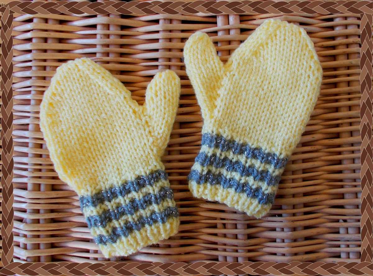 Knitting pattern for childrens mittens