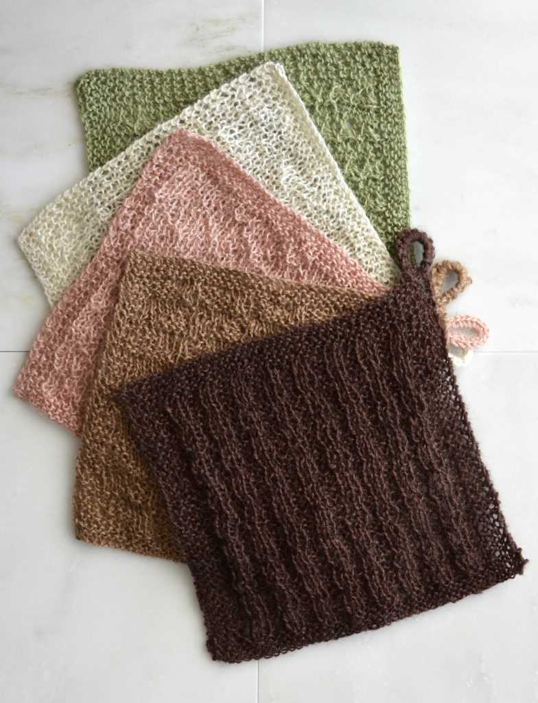 Knitting patterns using hemp yarn