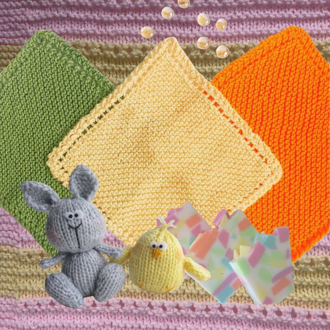 Knitted soap holder pattern