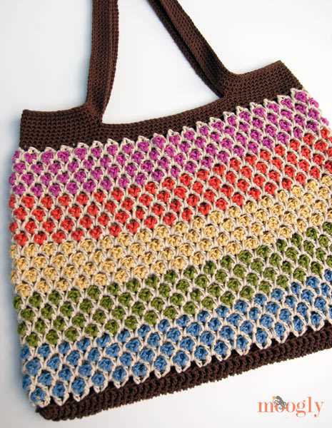 Loom knit market bag pattern