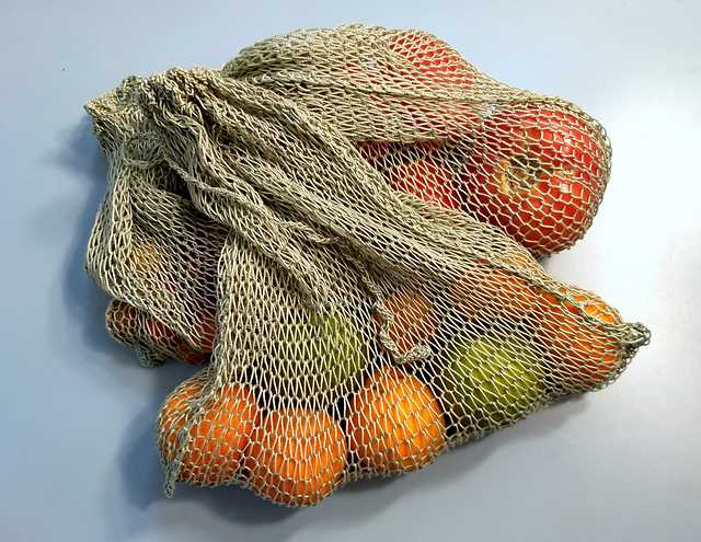 Loom knit market bag pattern