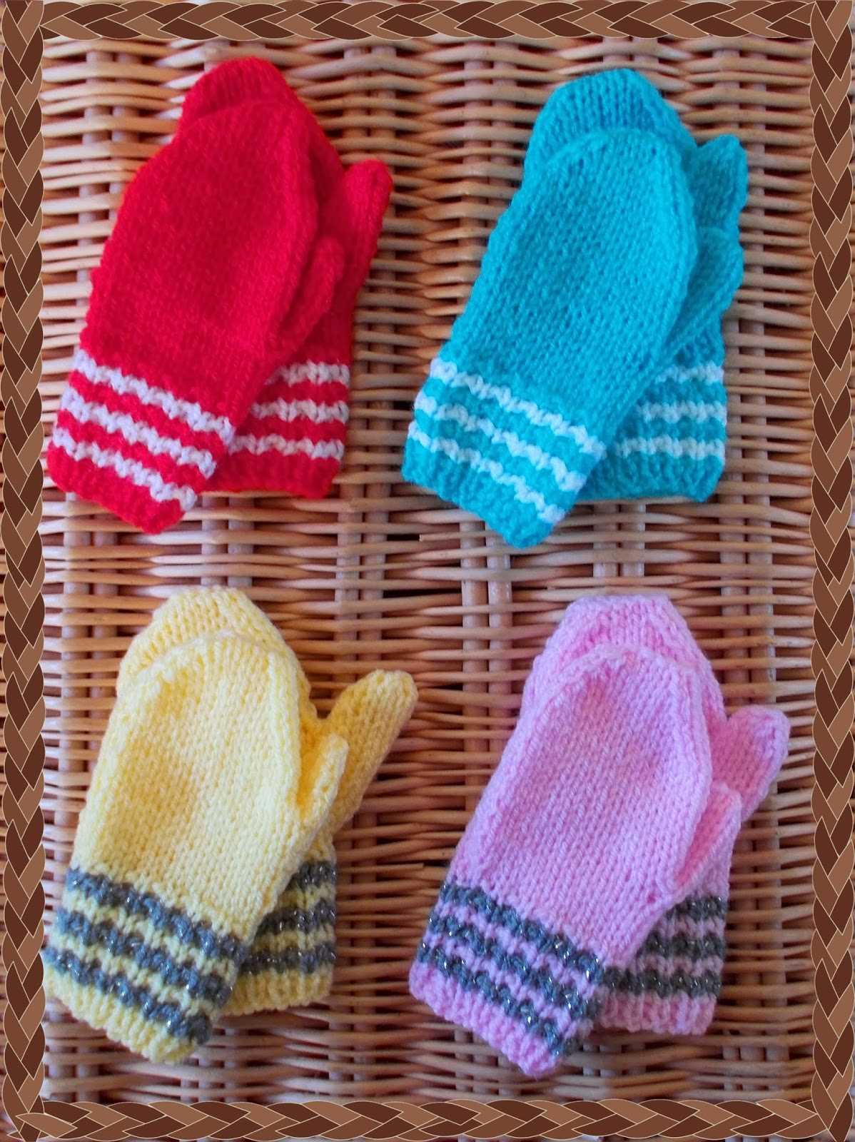 Knitting pattern for childrens mittens