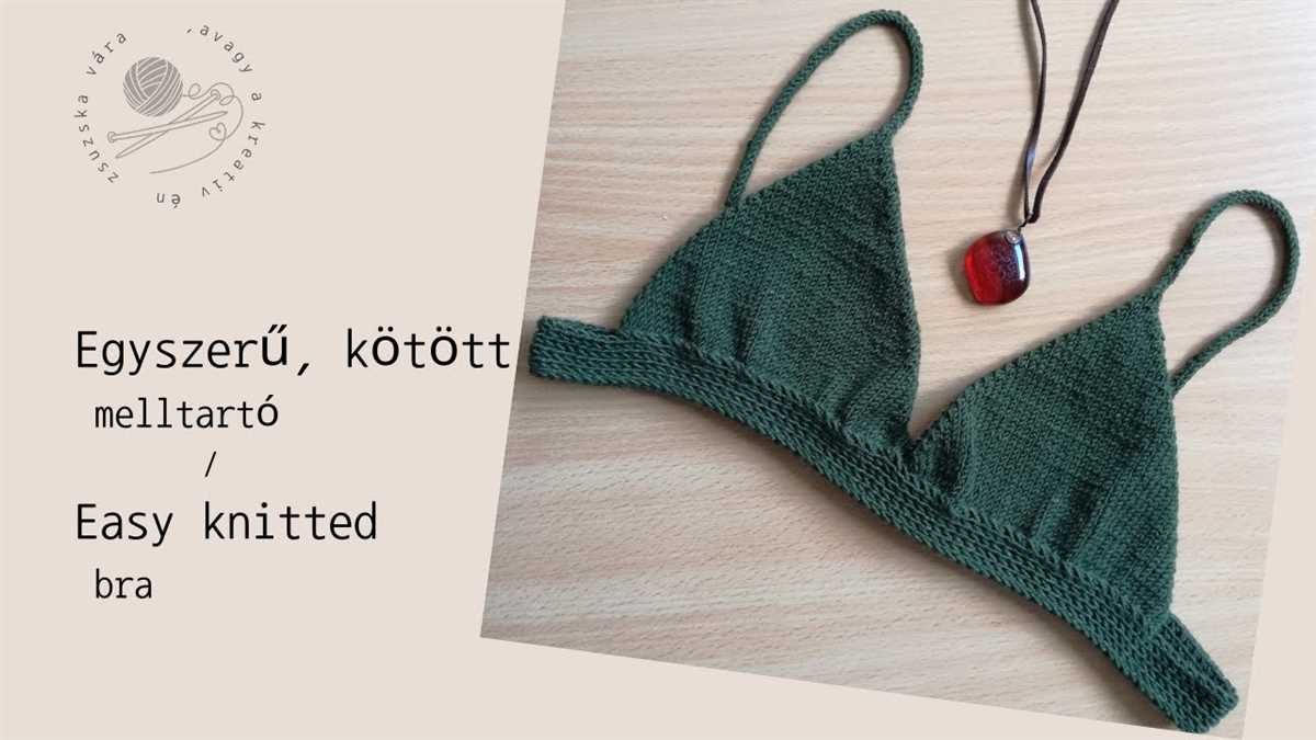 Easy knit bralette pattern free