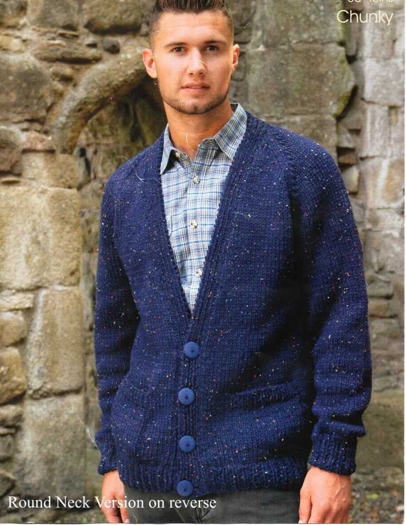 Mens chunky knit cardigan pattern