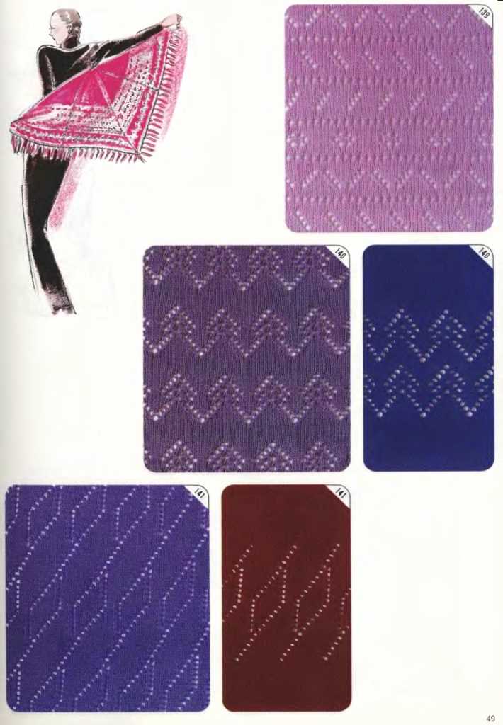 Lace hearts knit stitch pattern