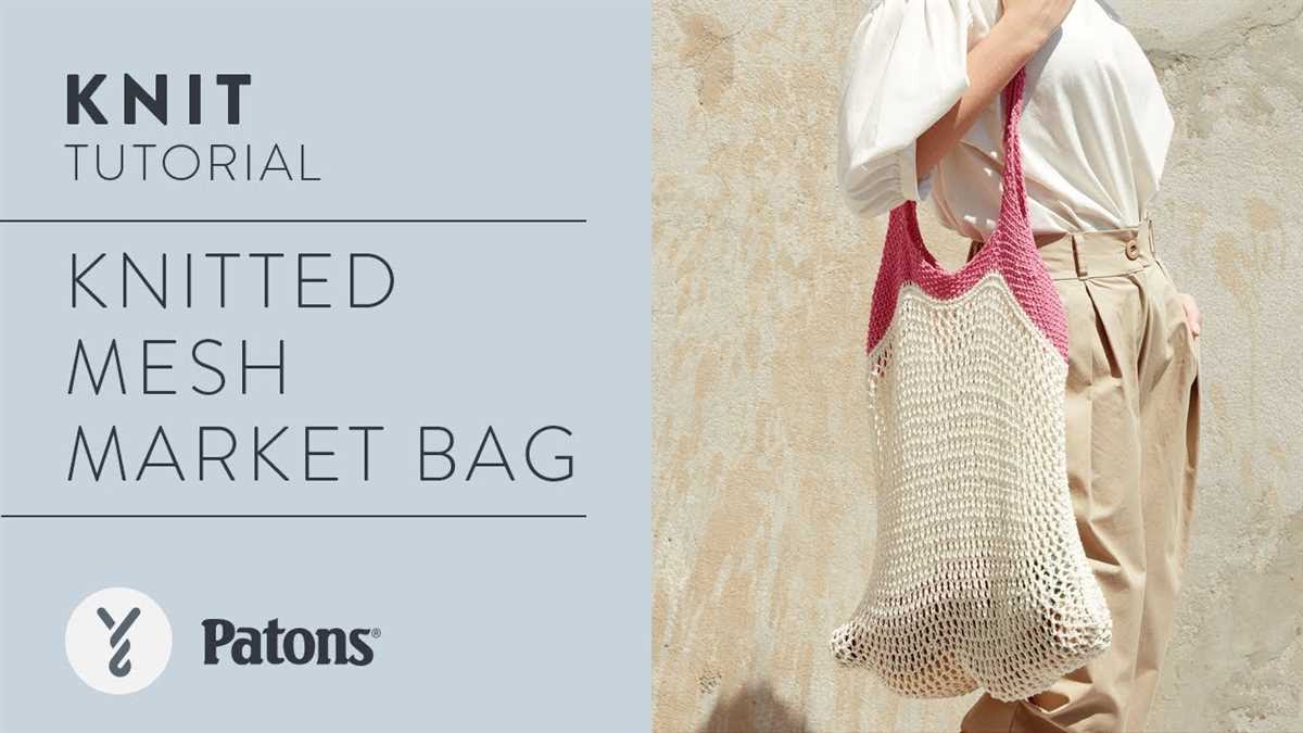 Easy knitted market bag pattern