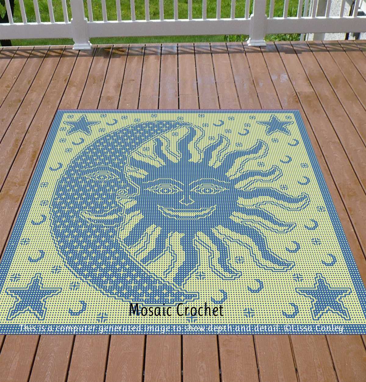 Mosaic blanket knitting pattern