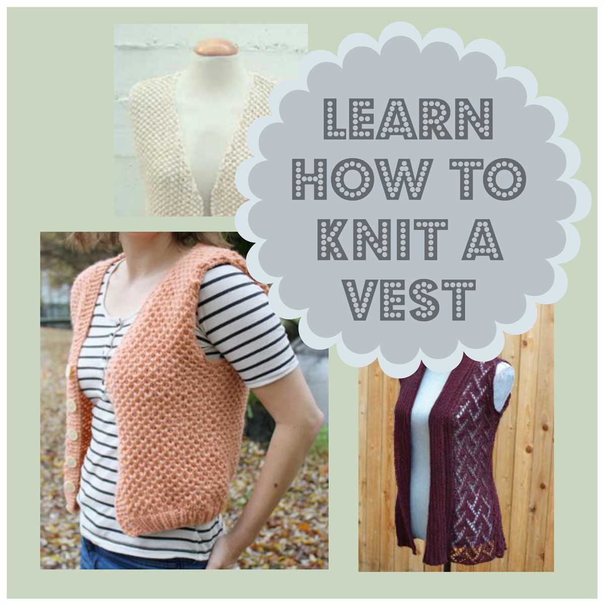 Free knit vest pattern womens