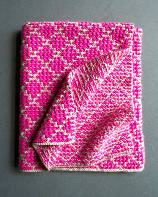 Mosaic blanket knitting pattern