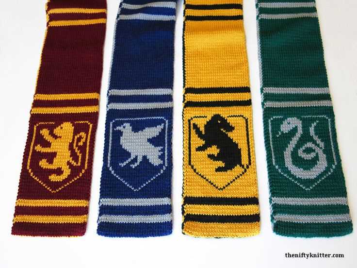 Hogwarts house scarf knitting pattern