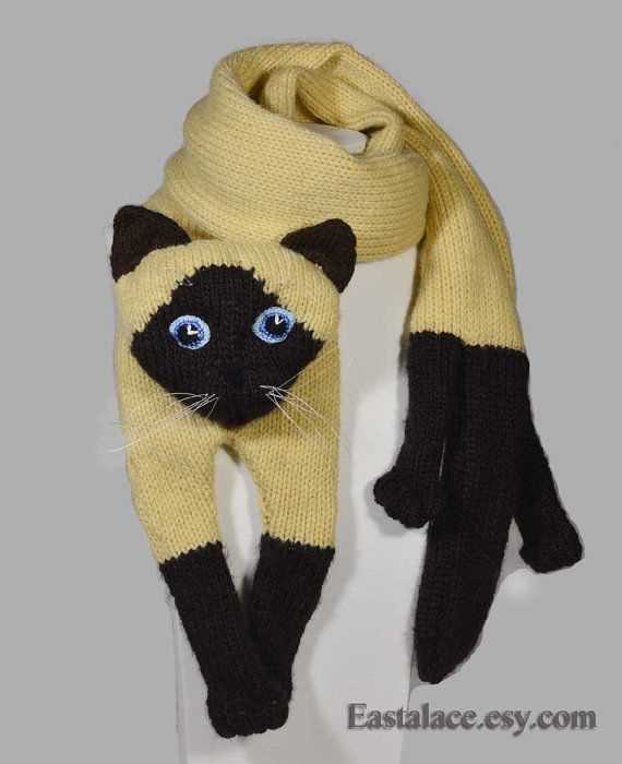 Free cat scarf knitting pattern