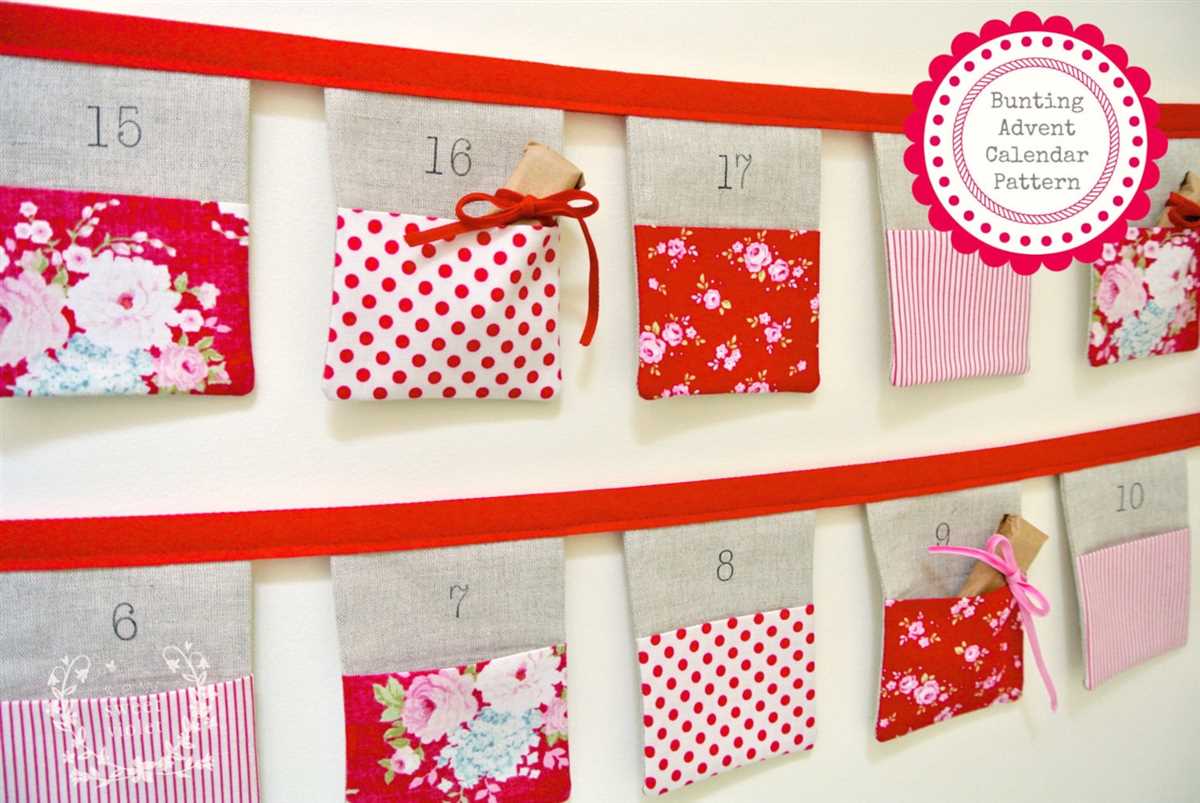 Knitted advent calendar pattern