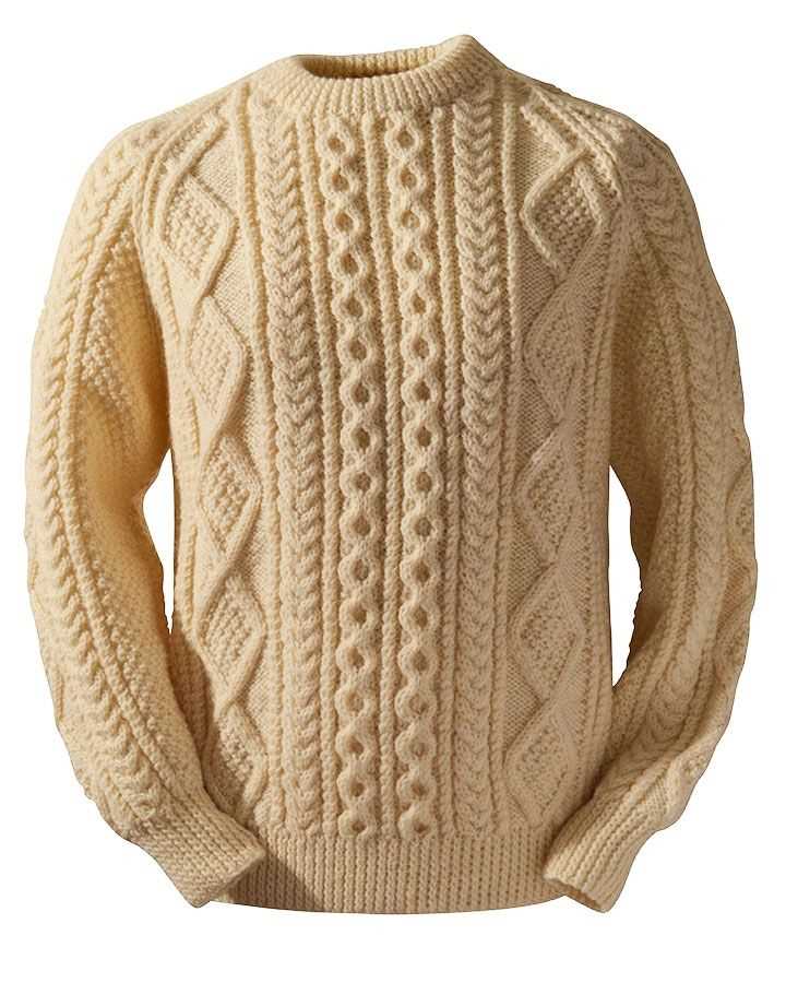 Aran cable knit sweater pattern