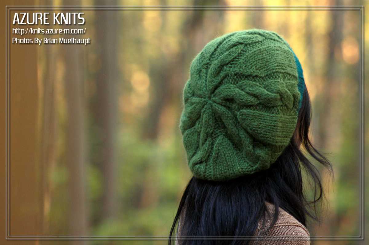 Knit cable hat pattern