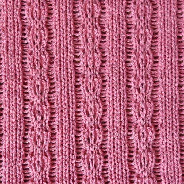 Lace hearts knit stitch pattern