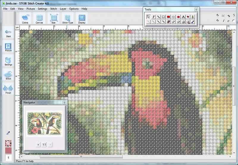 Knitting pattern maker app