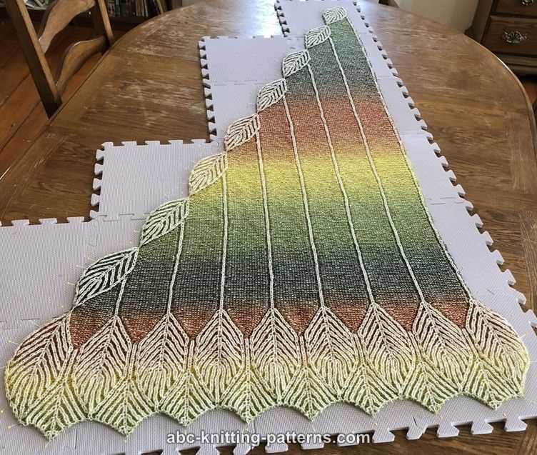 Brioche shawl knitting pattern