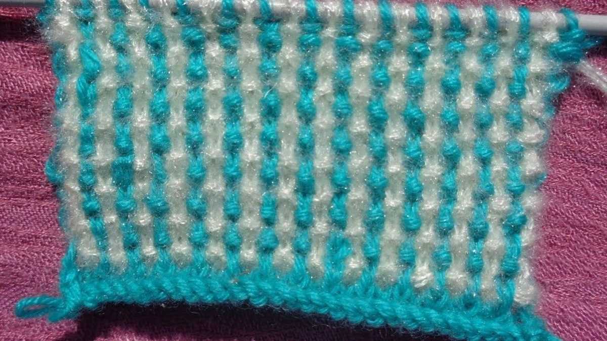 Easy two color knitting patterns