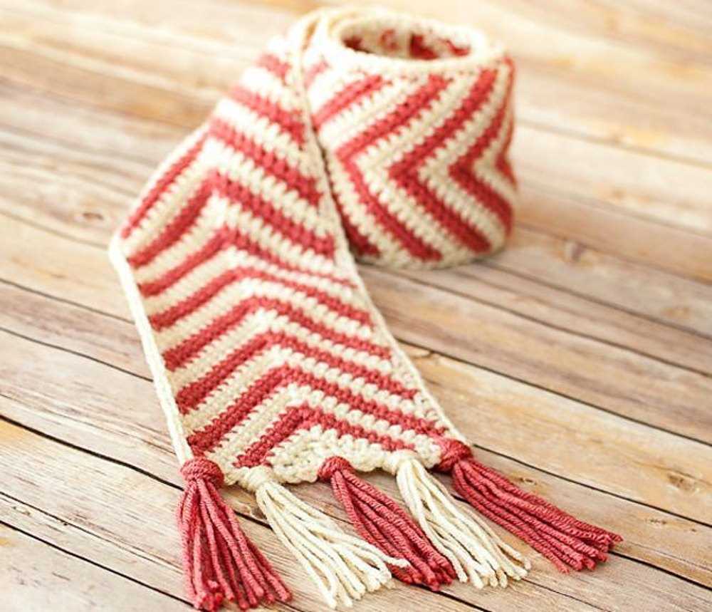 Chevron knit scarf pattern
